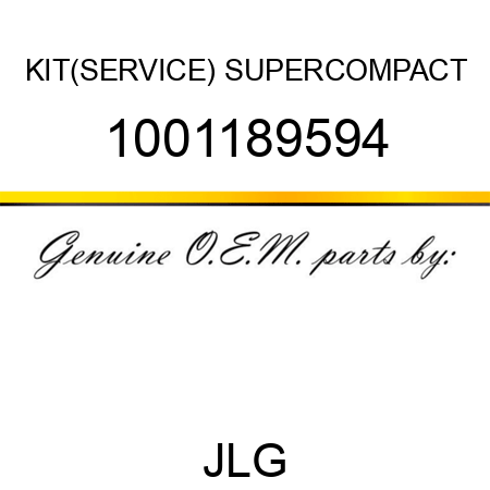 KIT(SERVICE) SUPERCOMPACT 1001189594