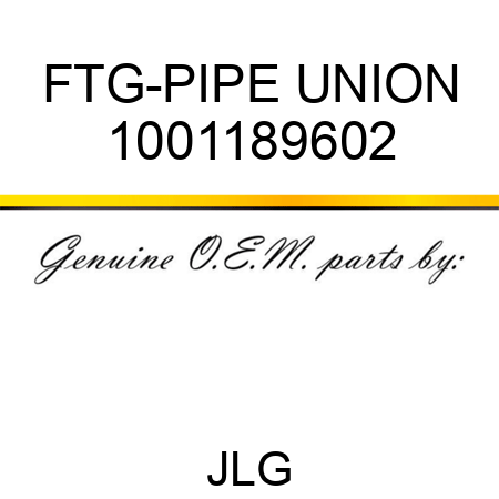 FTG-PIPE UNION 1001189602