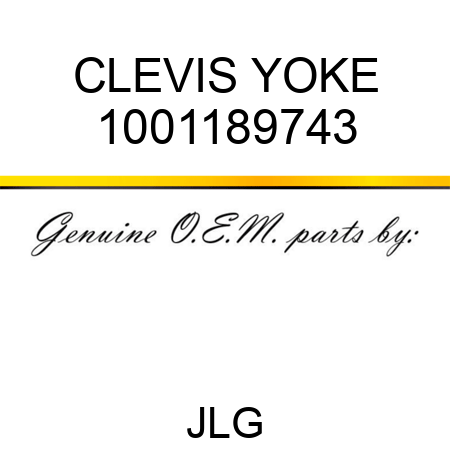CLEVIS YOKE 1001189743