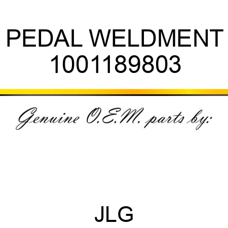PEDAL WELDMENT 1001189803