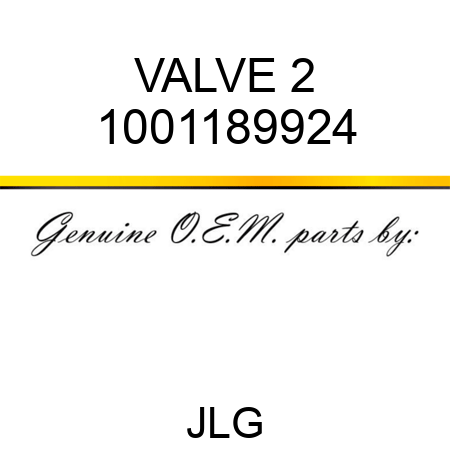 VALVE 2 1001189924