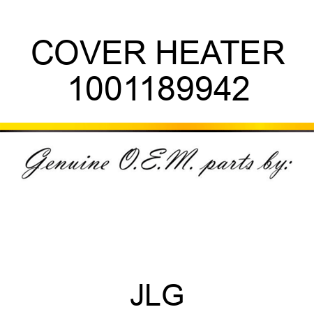 COVER HEATER 1001189942
