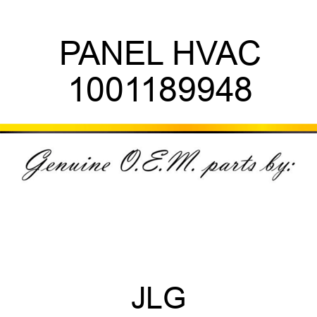 PANEL HVAC 1001189948