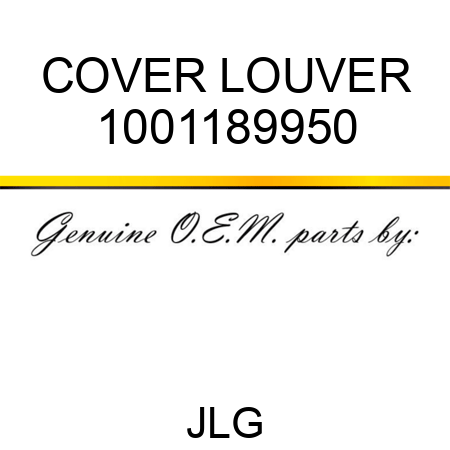 COVER LOUVER 1001189950