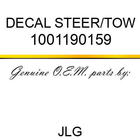 DECAL STEER/TOW 1001190159