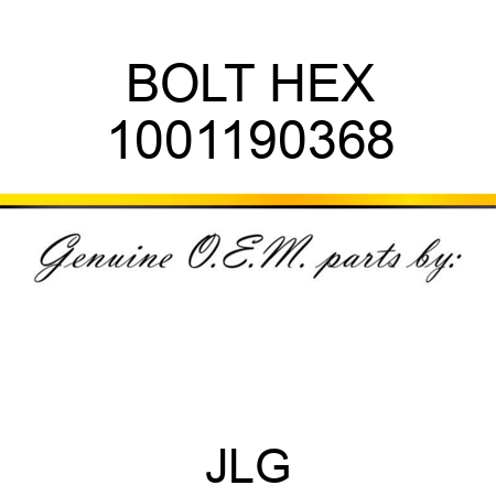 BOLT HEX 1001190368