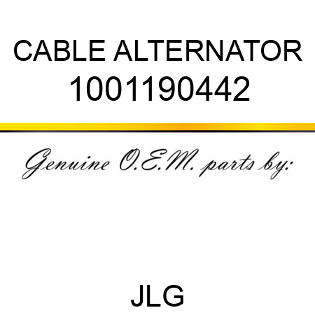 CABLE ALTERNATOR 1001190442