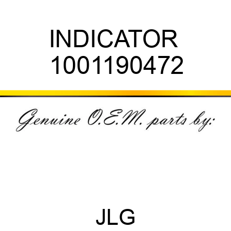INDICATOR  1001190472