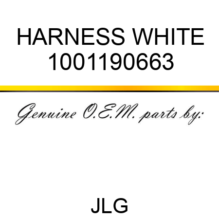 HARNESS WHITE 1001190663