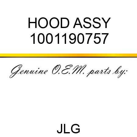 HOOD ASSY 1001190757