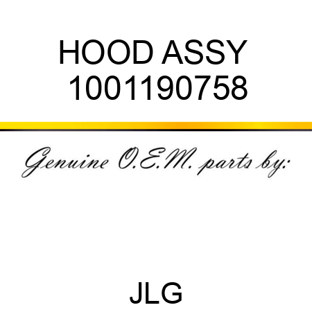 HOOD ASSY  1001190758
