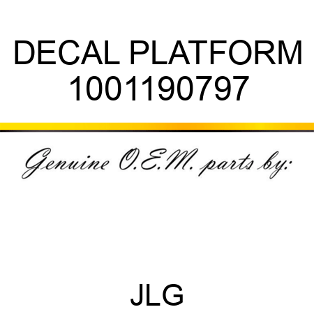 DECAL PLATFORM 1001190797