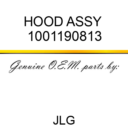 HOOD ASSY  1001190813