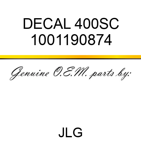 DECAL 400SC 1001190874