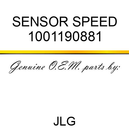 SENSOR SPEED 1001190881