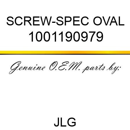 SCREW-SPEC OVAL 1001190979