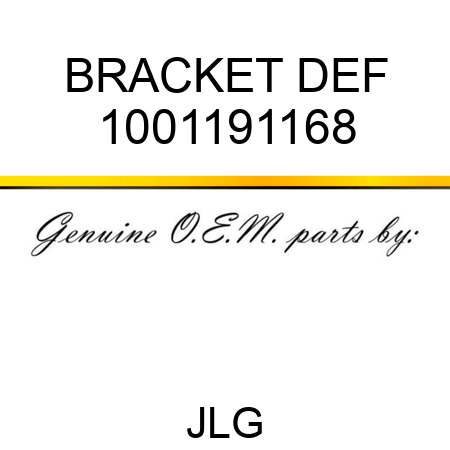 BRACKET DEF 1001191168