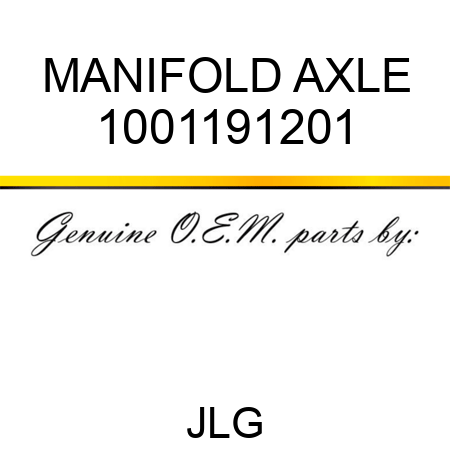 MANIFOLD AXLE 1001191201