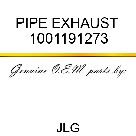 PIPE EXHAUST  1001191273