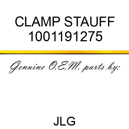 CLAMP STAUFF 1001191275