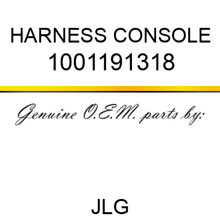 HARNESS CONSOLE 1001191318