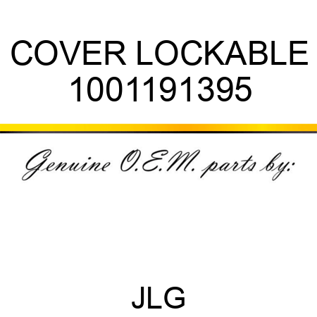 COVER LOCKABLE 1001191395