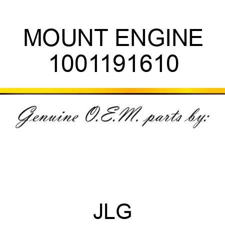 MOUNT ENGINE 1001191610