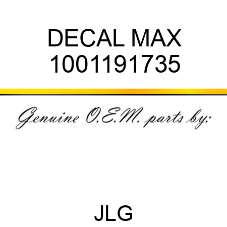 DECAL MAX 1001191735