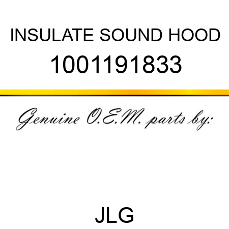 INSULATE SOUND HOOD 1001191833