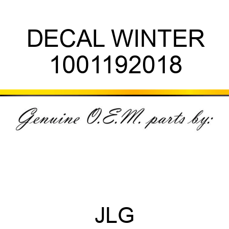 DECAL WINTER 1001192018