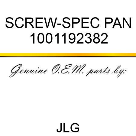 SCREW-SPEC PAN 1001192382