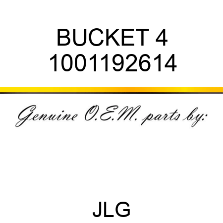 BUCKET 4 1001192614