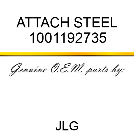 ATTACH STEEL 1001192735