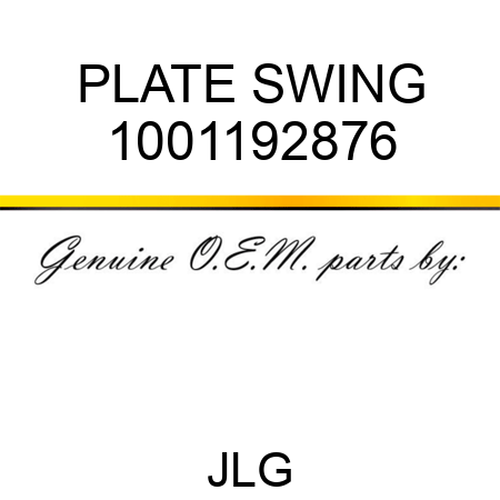 PLATE SWING 1001192876