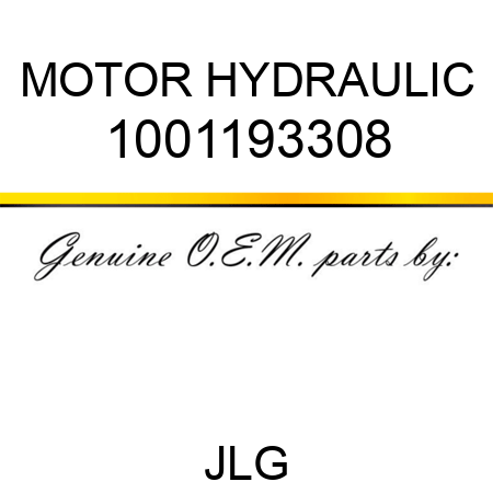 MOTOR HYDRAULIC 1001193308
