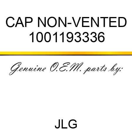 CAP NON-VENTED 1001193336