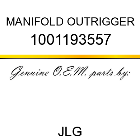 MANIFOLD OUTRIGGER 1001193557
