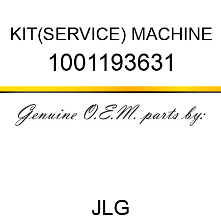 KIT(SERVICE) MACHINE 1001193631