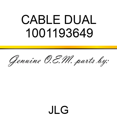 CABLE DUAL 1001193649