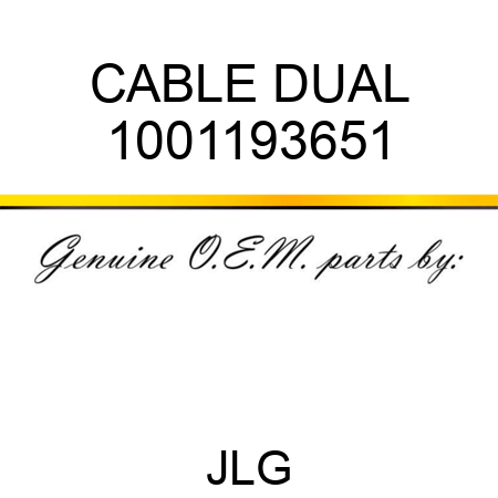 CABLE DUAL 1001193651