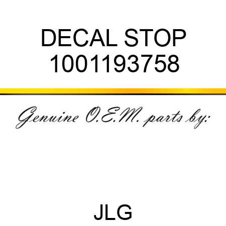 DECAL STOP 1001193758