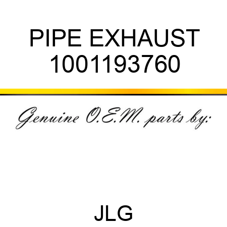 PIPE EXHAUST 1001193760
