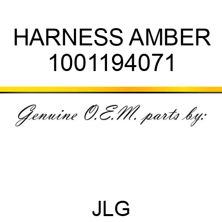 HARNESS AMBER 1001194071