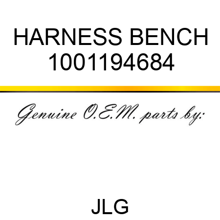 HARNESS BENCH 1001194684