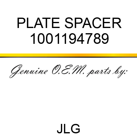 PLATE SPACER 1001194789