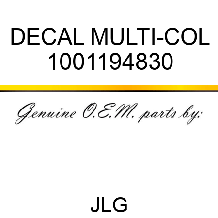 DECAL MULTI-COL 1001194830