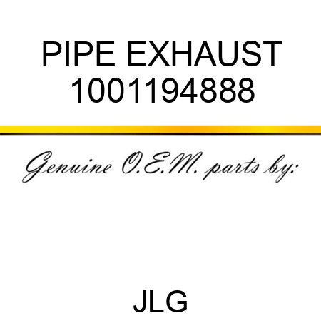 PIPE EXHAUST 1001194888