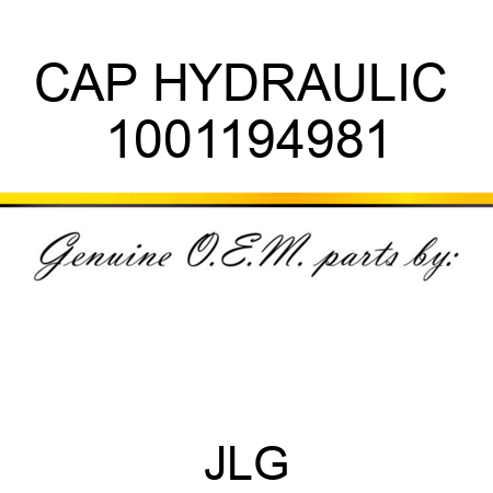 CAP HYDRAULIC  1001194981