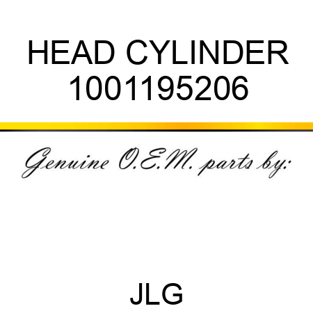 HEAD CYLINDER 1001195206