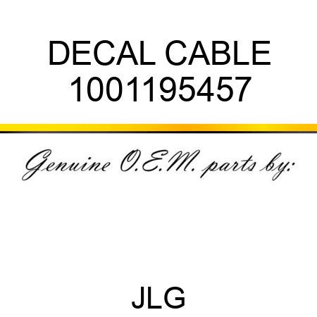 DECAL CABLE 1001195457